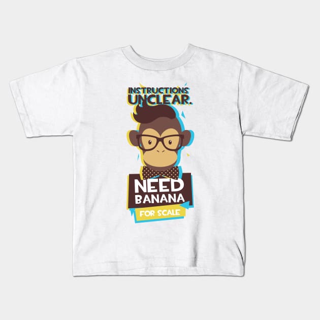 Instructions Unclear - Need banana For Scale Kids T-Shirt by MarinasingerDesigns